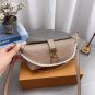 Comes with a foldable gift boxLV Pochette Mia handbag from Louis Vuitton, featuring clas