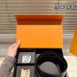 Double ended P200 steel buckleHigh version! Belt [Heha] LV Leather Belt~The hottest vers_2125