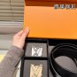 Double ended P200 steel buckleHigh version! Belt [Heha] LV Leather Belt~The hottest vers_2125