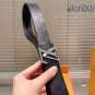 Double ended P200 steel buckleHigh version! Belt [Heha] LV Leather Belt~The hottest vers_2125