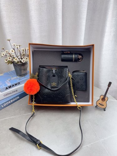 Great value box set  Lv Nano Bucket Bag Card bag Slogan pack pendantSize 21  20cm