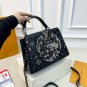 Large size 215, small size 185 with folding gift box LV Capucines Moonlight star embroider