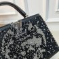 Large size 215, small size 185 with folding gift box LV Capucines Moonlight star embroider