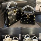 Large size P195, small size P185 with folding box, pure leather LV Capucines noblewoman ba