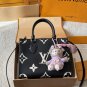 Leather version p145LV Onthego Jungle PackFolding gift box original single quality Lv