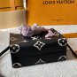 Leather version p145LV Onthego Jungle PackFolding gift box original single quality Lv
