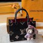 Leather version p145LV Onthego Jungle PackFolding gift box original single quality Lv