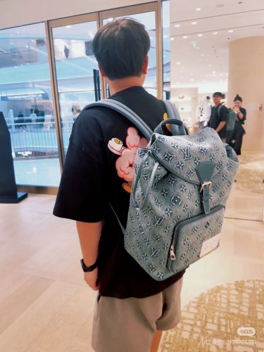 LV denim backpack_842