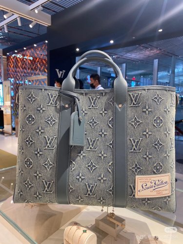 LV denim shopping bag_844