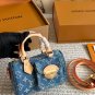 LV original single edition gift box p245Retro denim denim small pillow tannin bag yyds c