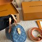LV original single edition gift box p245Retro denim denim small pillow tannin bag yyds c