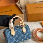 LV original single edition gift box p245Retro denim denim small pillow tannin bag yyds c