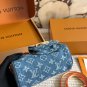 LV original single edition gift box p245Retro denim denim small pillow tannin bag yyds c
