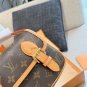 LV Satchel Mini Postman Bag p185LV Satchel mini mailman bag, classic Monogram distressed