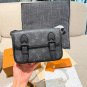 LV Satchel Mini Postman Bag P200LV Satchel mini mailman bag, classic Monogram distressed