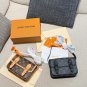 LV Satchel Mini Postman Bag P200LV Satchel mini mailman bag, classic Monogram distressed