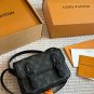LV Satchel Mini Postman Bag P200LV Satchel mini mailman bag, classic Monogram distressed_1495