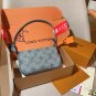 one hundred and fortyChip versionLv Louis VuittonDenim denim mahjong bag! Underarm b