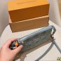 one hundred and fortyChip versionLv Louis VuittonDenim denim mahjong bag! Underarm b