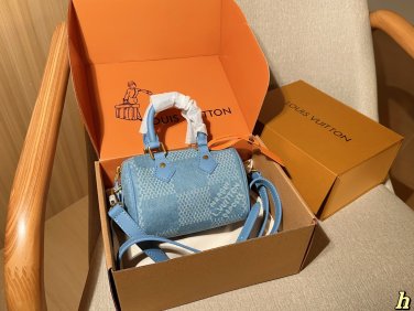 one hundred and ninetyChip versionLv Louis VuittonDenim denim plaid nano speedy16 pi