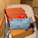one hundred and sixty-fiveChip versionLv Louis VuittonNew Denim Cowboy Blue Hobo Und