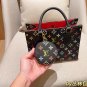 one hundred and thirty-fiveLV onthego Louis Vuitton Black Tri Color Jungle BagSize