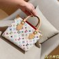 one hundred and thirty-fiveLV onthego Louis Vuitton white tri color jungle bagSize