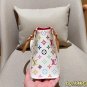one hundred and thirty-fiveLV onthego Louis Vuitton white tri color jungle bagSize