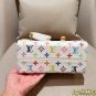 one hundred and thirty-fiveLV onthego Louis Vuitton white tri color jungle bagSize