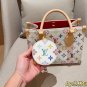 one hundred and thirty-fiveLV onthego Louis Vuitton white tri color jungle bagSize
