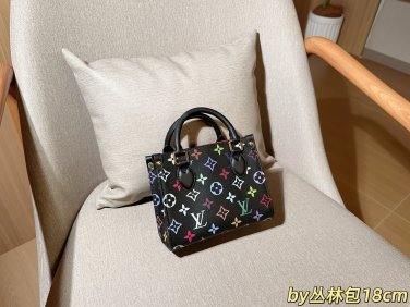 one hundred and twenty-fiveLV onthego Louis Vuitton Black Tri Color Mini Jungle BagS
