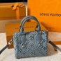 Original cloth p195Louis Vuitton Cowboy Diamond Pillow BagThis LV denim rhinestone pil
