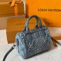 Original cloth p195Louis Vuitton Cowboy Diamond Pillow BagThis LV denim rhinestone pil
