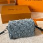 Original cloth p195Louis Vuitton Cowboy Diamond Pillow BagThis LV denim rhinestone pil