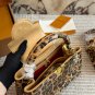 Original cowhide p310, p290 folding boxLVCapucines noblewoman bag gold buckle hardware,