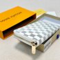 P80 Color White Grid Pink Size 19x10 Model 60017 LV Counter Classic Single Zipper Wallet