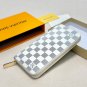P80 Color White Grid Pink Size 19x10 Model 60017 LV Counter Classic Single Zipper Wallet