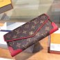 P105 color red size 19x10 Lv counter style essential soft leather two fold wallet for beau