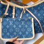 p120size:30cmLV Louis Vuitton Denim Cowboy Carryall BagFocusing on a casual style