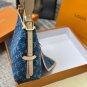 p120size:30cmLV Louis Vuitton Denim Cowboy Carryall BagFocusing on a casual style
