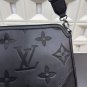 P125 Louis VuittonLV embossed cowhide messenger bag, single shoulder crossbody bag, men'