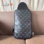 P125 The new men's chest bag Lv chest bag features a zipper for easy access, allowing yo