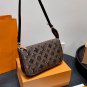 P130 gift box packagingChip version!Lv's new mahjong armpit bag in winter silver wrapp