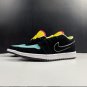 Air Jordan 1 Low Black Aurora Green Laser Orange Shoes Sneakers