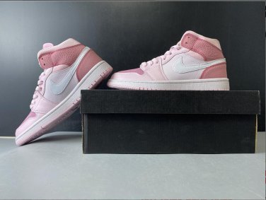 Air Jordan 1 Mid Digital Pink (W) Shoes Sneakers