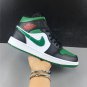 Air Jordan 1 Mid Green Toe Shoes Sneakers
