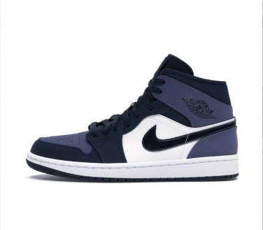 Air Jordan 1 Mid Obsidian Sanded Purple Shoes Sneakers