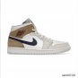 Air Jordan 1 Mid Tan Suede Shoes Sneakers