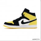 Air Jordan 1 Mid Yellow Toe Black Shoes Sneakers