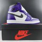 Air Jordan 1 Retro High Court Purple White Shoes Sneakers